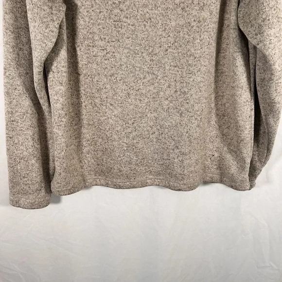 Realtree Sweater Men's Large Brown Grey 1/4 Zip Long Sleeve Polyester Pullover - Picture 10 of 11